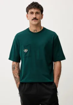 adidas Originals tricou din bumbac Mg Lo Ss T culoarea verde, cu imprimeu, JY2990 imagine