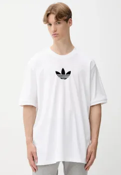 adidas Originals tricou din bumbac Oversize Tee culoarea alb, uni, JX1515 imagine