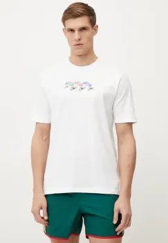 adidas Originals tricou din bumbac Q12 TS Roller barbati, culoarea alb, cu imprimeu, JD0706 imagine