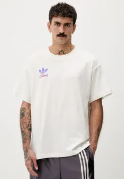 adidas Originals tricou din bumbac Sardines culoarea bej, cu imprimeu, KY2923 imagine