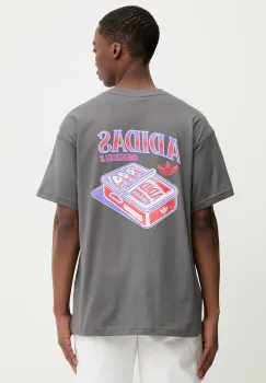 adidas Originals tricou din bumbac Sardines culoarea gri, cu imprimeu, KY2922 imagine