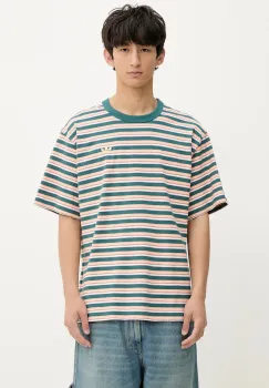 adidas Originals tricou din bumbac Stripe Tee culoarea verde, modelator, KB8357 imagine