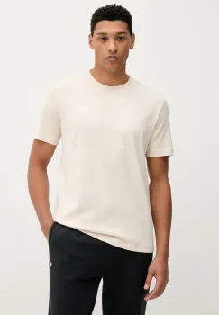 adidas Originals tricou din bumbac Trefoil Essential culoarea bej, uni, JY6268 imagine