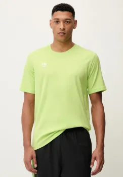 adidas Originals tricou din bumbac Trefoil Essential culoarea verde, cu imprimeu, JZ3583 imagine
