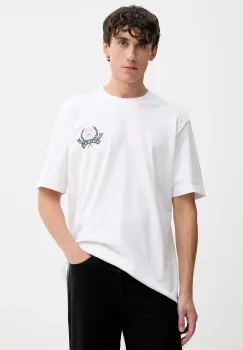 adidas Originals tricou din bumbac Varsity culoarea alb, cu imprimeu, JX8155 imagine