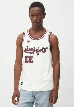 adidas Originals tricou fara maneci OG Jersey culoarea bej, JM9953 imagine