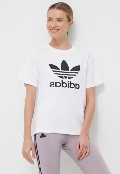 adidas Originals tricou femei, culoarea bej imagine
