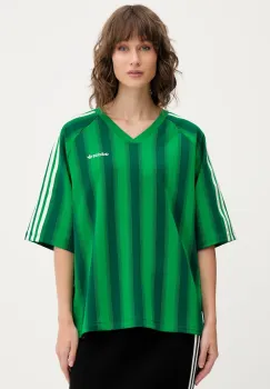 adidas Originals tricou Linear Tee culoarea verde, JW6022 imagine