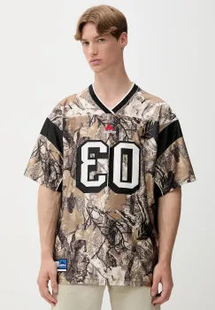 adidas Originals tricou OG Camo Fb Jers culoarea bej, cu imprimeu, KD6250 imagine