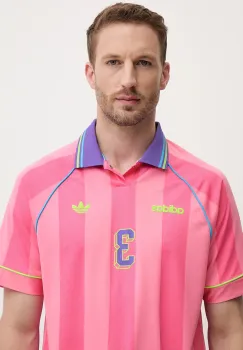 adidas Originals tricou polo Jcquard Jersey culoarea roz, cu imprimeu, KD2255 imagine