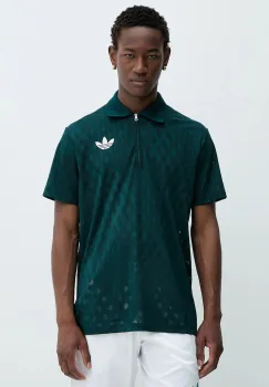 adidas Originals tricou polo Polo Pro culoarea verde, cu imprimeu, JY4848 imagine