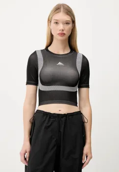 adidas Originals tricou Seamless Techfit Baby Tee culoarea negru, JV7159 imagine