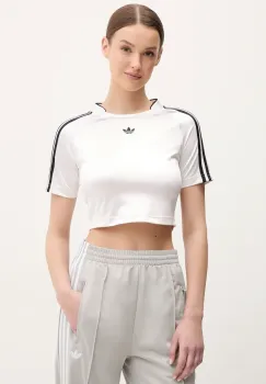 adidas Originals tricou Teamgeist femei, culoarea alb, JD0269 imagine
