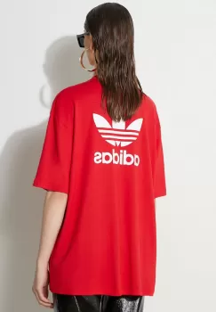 adidas Originals tricou Trefoil Tee femei, culoarea rosu, IR8069 imagine