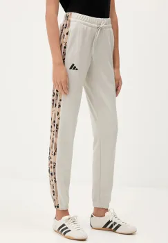 adidas pantaloni de trening 3-Stripes culoarea bej, cu imprimeu, KB8511 imagine