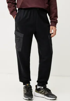 adidas pantaloni de trening City Escape barbati, culoarea negru, neted, JF3308 imagine