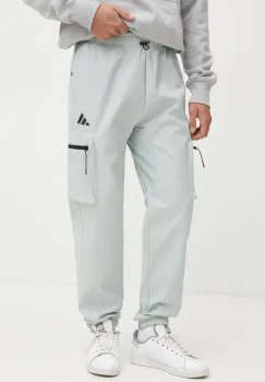 adidas pantaloni de trening City Escape barbati, culoarea verde, cu imprimeu, JF3286 imagine