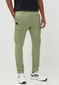 adidas pantaloni de trening City Escape culoarea verde, cu imprimeu, IV7419 imagine