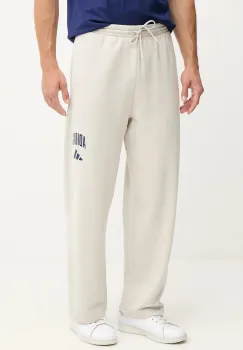 adidas pantaloni de trening Collegiate culoarea bej, cu imprimeu, JM9177 imagine