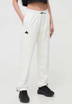 adidas pantaloni de trening culoarea bej imagine