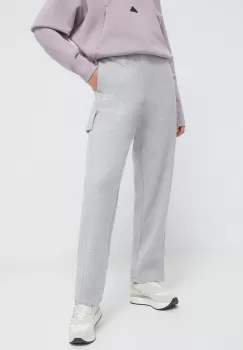 adidas pantaloni de trening culoarea gri, melanj imagine