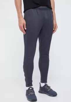 adidas pantaloni de trening culoarea gri, neted imagine
