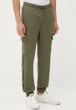 adidas pantaloni de trening culoarea verde, cu imprimeu, JM1714 imagine