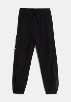 adidas pantaloni de trening din bumbac pentru copii culoarea negru, cu imprimeu, JC9754 imagine
