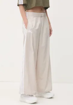 adidas pantaloni de trening Essentials culoarea bej, cu imprimeu, JC8168 imagine