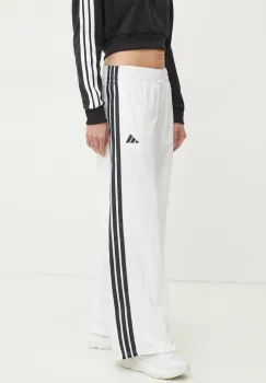 adidas pantaloni de trening Essentials culoarea bej, cu imprimeu, JE1307 imagine