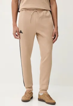 adidas pantaloni de trening Essentials culoarea bej, cu imprimeu, JX0712 imagine