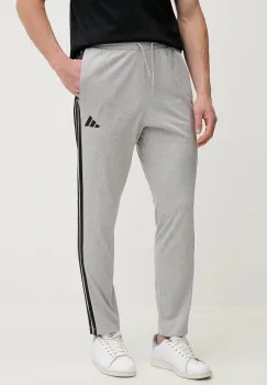 adidas pantaloni de trening Essentials culoarea gri, melanj, JE6428 imagine