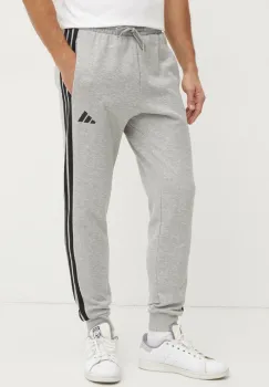 adidas pantaloni de trening Essentials culoarea gri, modelator, JE6318 imagine