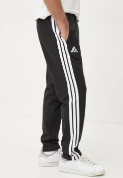 adidas pantaloni de trening Essentials culoarea negru, cu imprimeu, JE6430 imagine