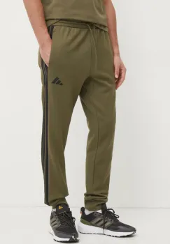 adidas pantaloni de trening Essentials culoarea verde, modelator, JD1857 imagine