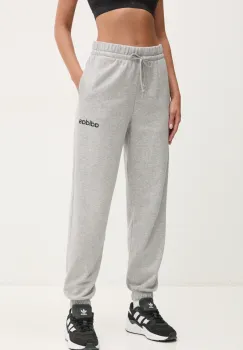adidas pantaloni de trening Essentials Linear femei, culoarea gri, neted, JC5953 imagine