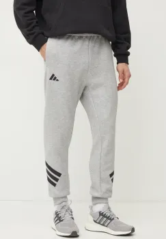 adidas pantaloni de trening Future Icons culoarea gri, cu imprimeu, JD4867 imagine