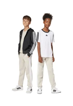 adidas pantaloni de trening pentru copii culoarea bej, cu imprimeu, KB7309 imagine