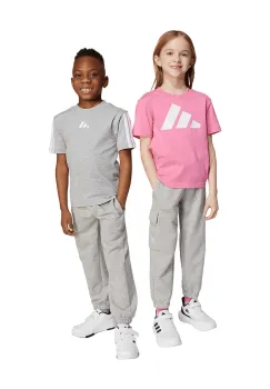 adidas pantaloni de trening pentru copii culoarea gri, melanj, JW0014 imagine