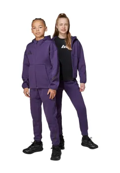 adidas pantaloni de trening pentru copii culoarea violet, cu imprimeu, JW2429 imagine