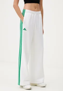 adidas pantaloni de trening Stadium culoarea alb, cu imprimeu, JW0533 imagine