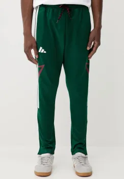 adidas pantaloni de trening Tiro culoarea verde, cu imprimeu, JN2574 imagine