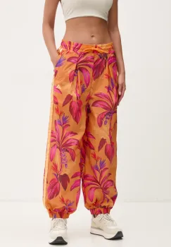 adidas pantaloni de trening x Farm Rio femei, culoarea portocaliu, modelator, JD6301 imagine