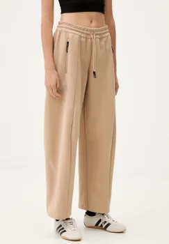 adidas pantaloni de trening Z.N.E. culoarea bej, uni, JW7770 imagine