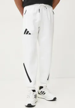 adidas pantaloni de trening ZNE culoarea alb, cu imprimeu, JF2449 imagine