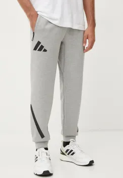 adidas pantaloni de trening ZNE culoarea gri, melanj, JF2446 imagine
