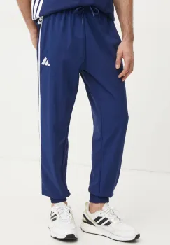 adidas pantaloni Essentials barbati, culoarea bleumarin, cu imprimeu, JE6403 imagine