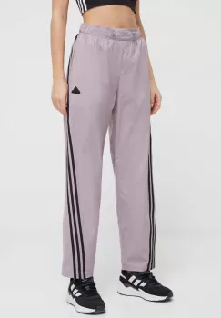 adidas pantaloni femei, culoarea violet, modelator imagine