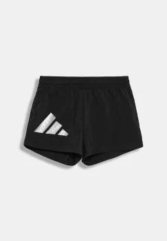 adidas pantaloni scurti copii culoarea negru, cu imprimeu, talie reglabila, JM3847 imagine