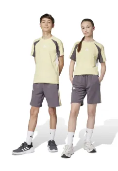 adidas pantaloni scurti culoarea gri, cu imprimeu, talie reglabila, JD4590 imagine